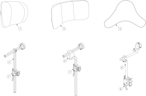 Axiom Headrest parts diagram