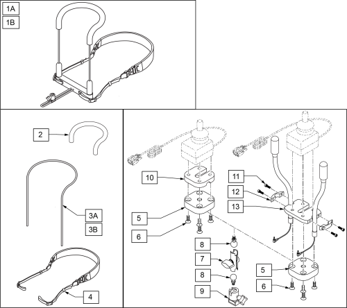 Versaseries Joysticks Chin Control Bdn Harness parts diagram