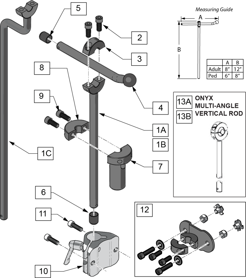 Onyx Headrest parts diagram