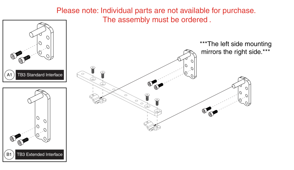 Seat Interface - Tb3, Rival (r44) parts diagram