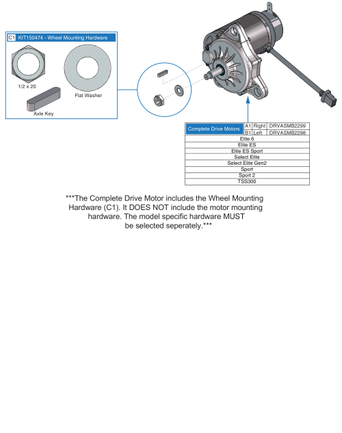 Gc3 Motor - For Elite Series parts diagram