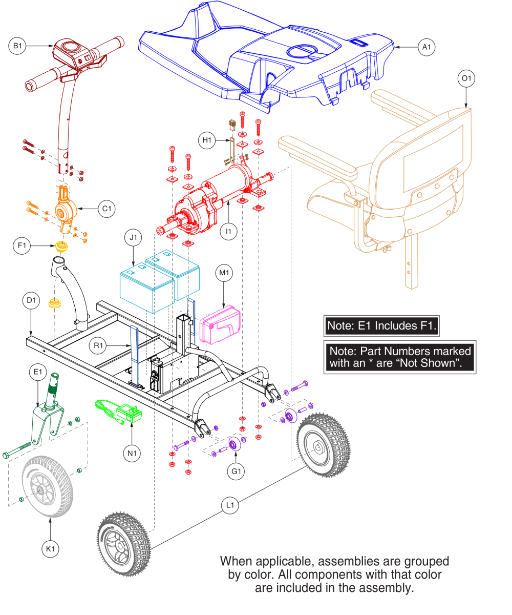 Complete Assembly, Gogo Es2 parts diagram