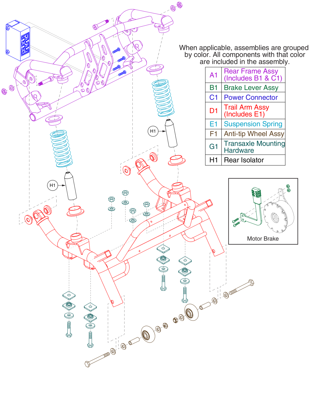 Rear Frame Assy. parts diagram