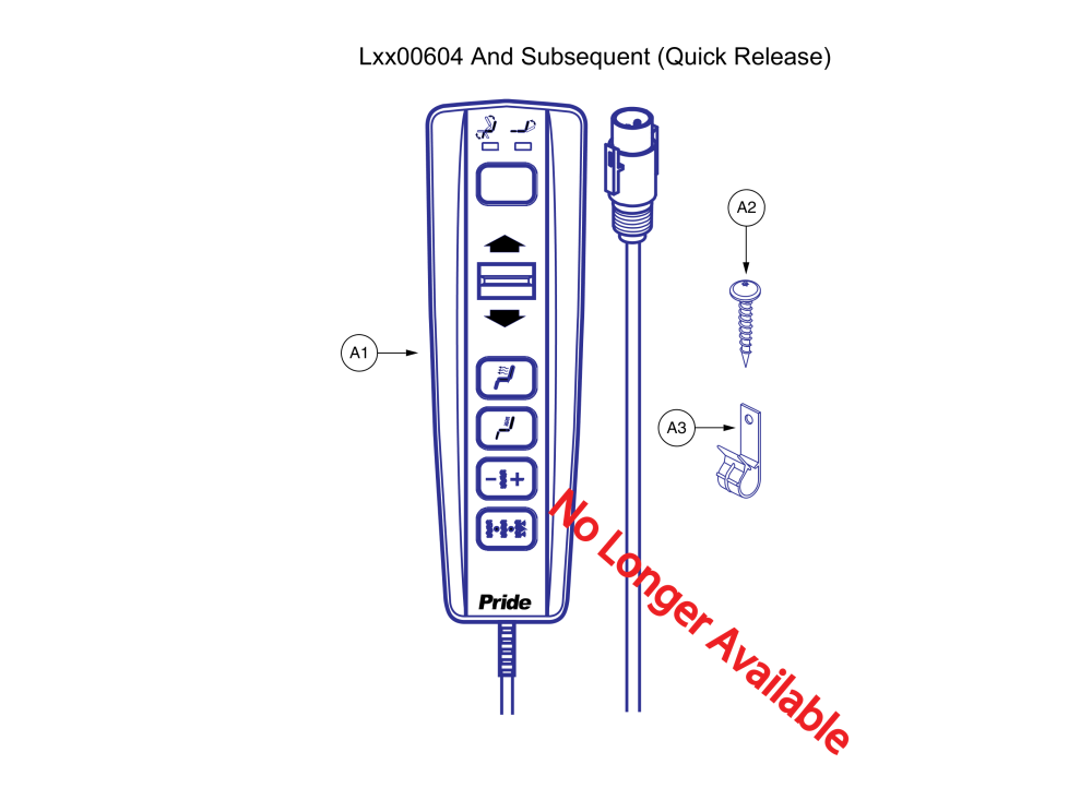 Deluxe Heat/massage parts diagram