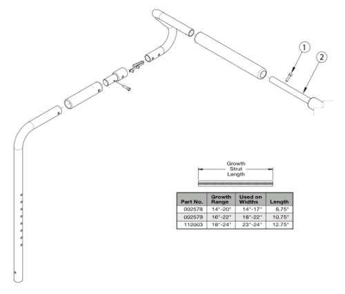 Focus Cr Dynamic Back - Growth parts diagram