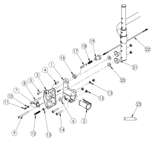 Clik Standard Backrest Mount parts diagram