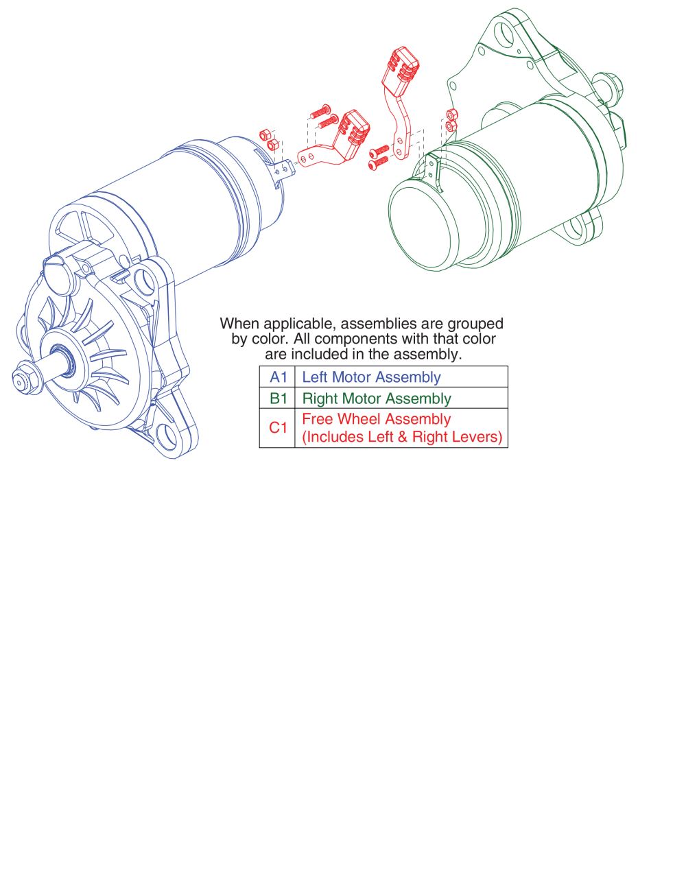 Motors, Jazzy Zts parts diagram