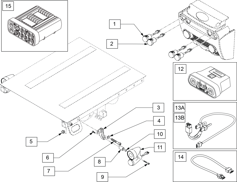 Q200r Lights parts diagram