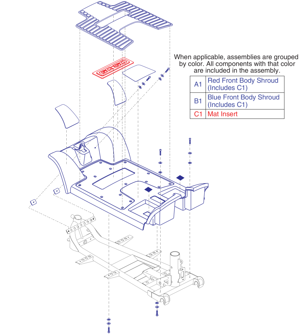 Front Shroud Assy For S44x Models parts diagram