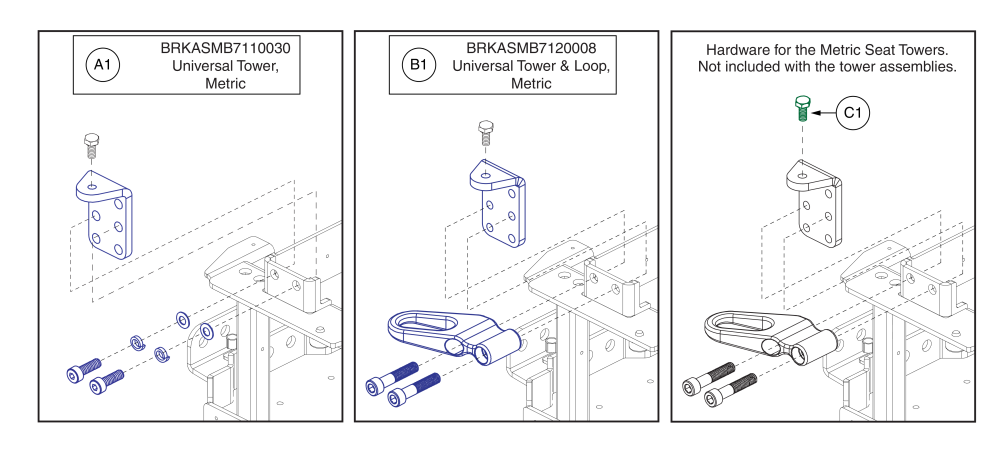 Universal Tower Brackets, J4hd parts diagram