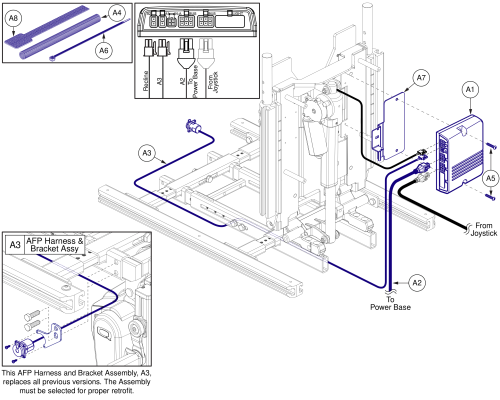 Recline And Afp W/ Am2, Harnesses And Hardware, Tb3 / Ne+ parts diagram