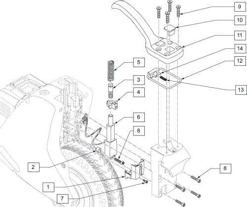 Handle And Actuator parts diagram