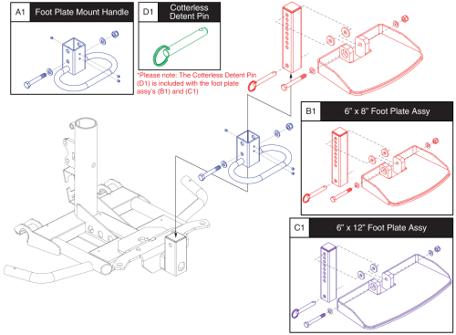 Foot Plate & Mount - Kozmo parts diagram