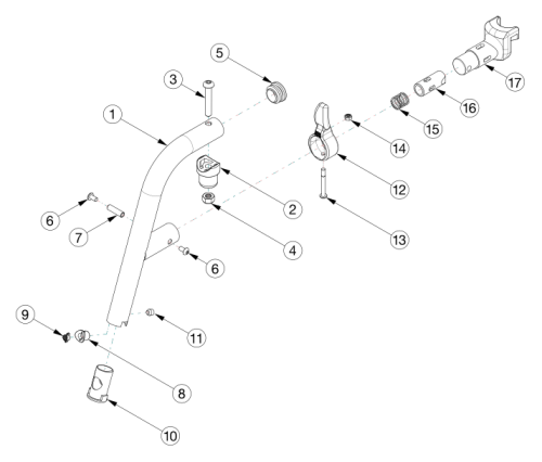 Catalyst E Hangers - 70 Degree Extension Tube parts diagram