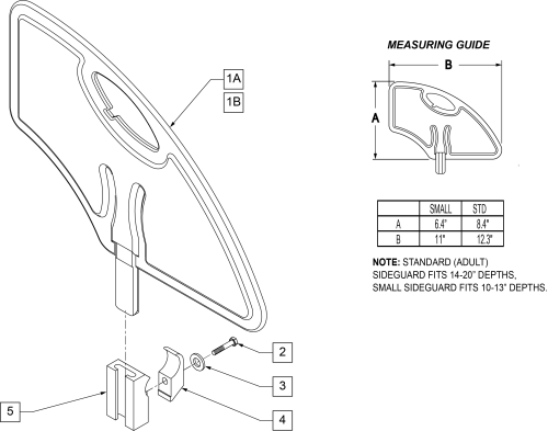 Matchpoint/allcourt Plastic Side Guard parts diagram