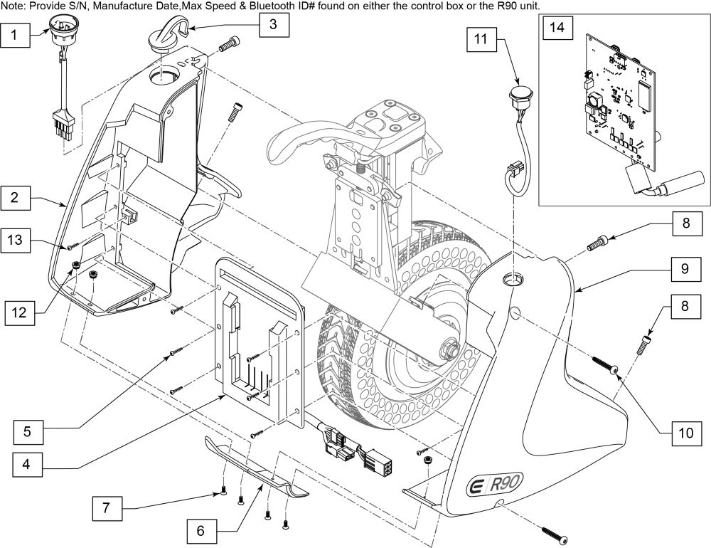 Shrouds And Components parts diagram