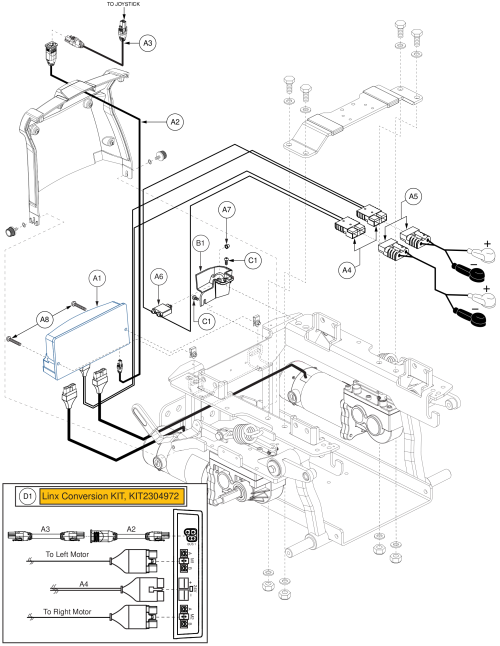 Linx Electronics Assy, Non-power Positioning, Jazzy 600 Es parts diagram