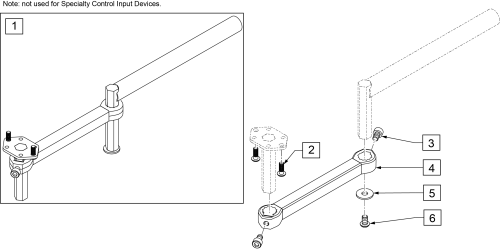 Captians Fixed Joystick Mount parts diagram
