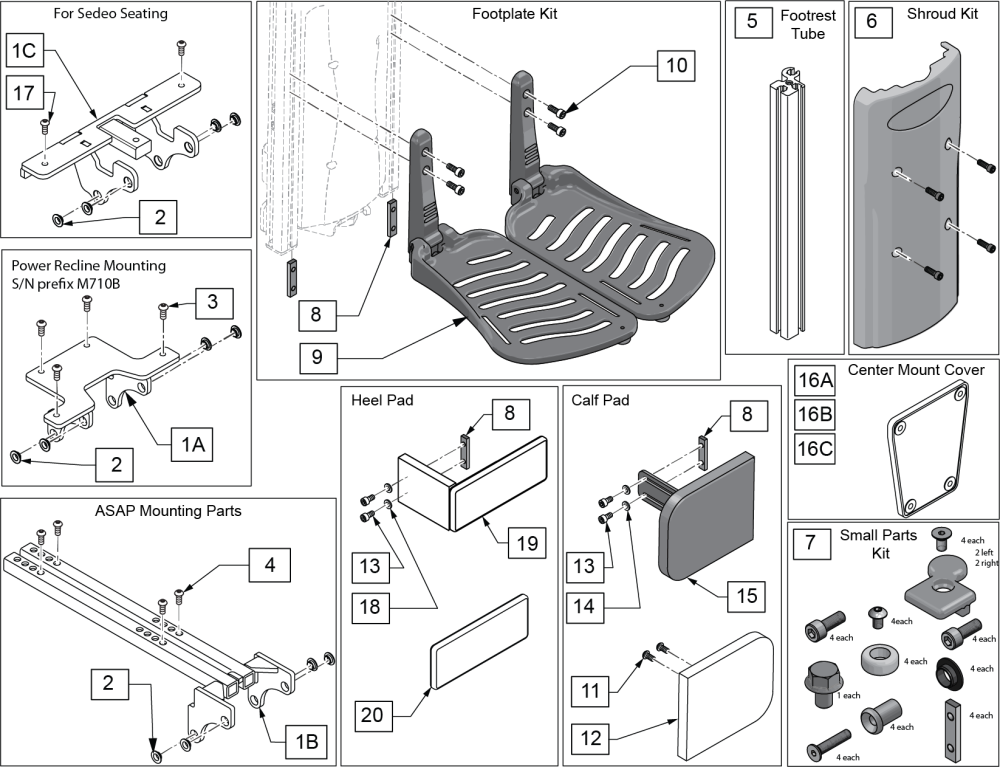 Power Center Mount Elr Dual Foot Parts & Kits parts diagram