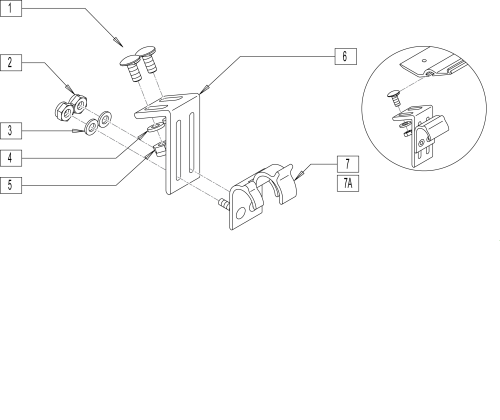 Snap-tite Seat Hardware parts diagram