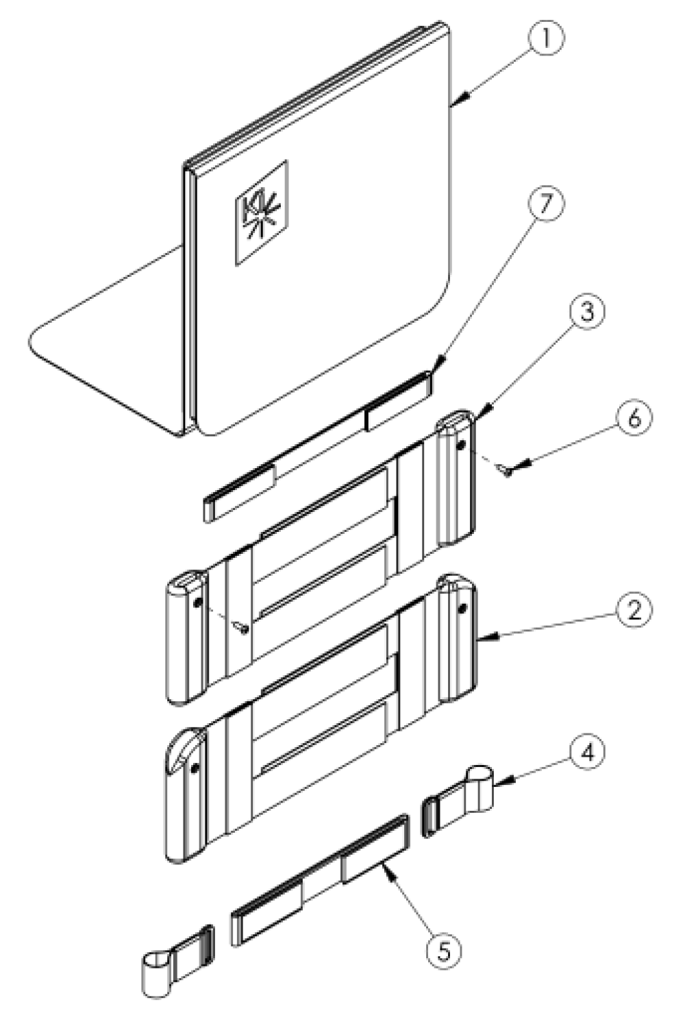 Discontinued 2 Rigid Padded Hook And Loop Adjustable Back Upholstery parts diagram