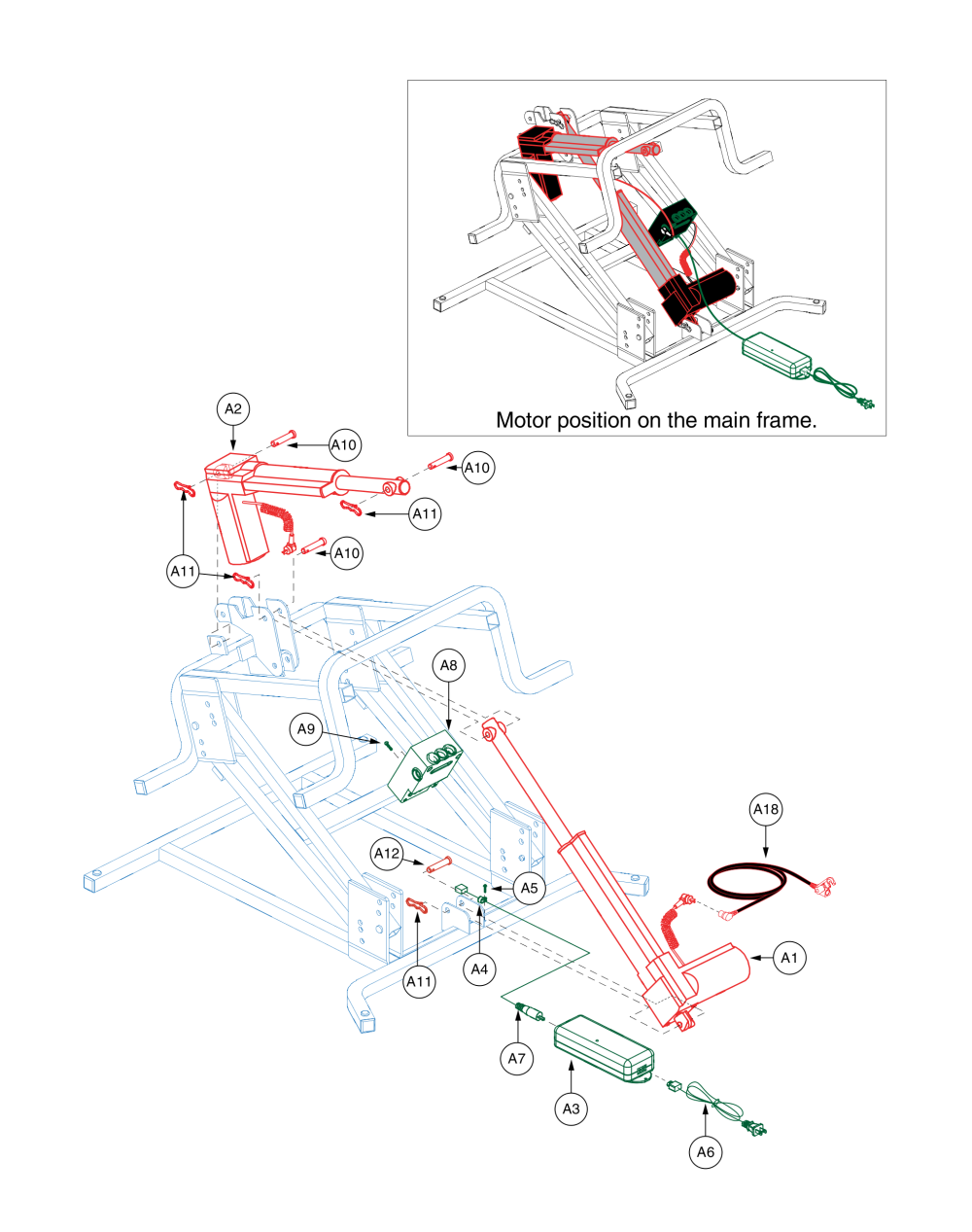 Lc100, Fc101, Dual Motor Lift Chair parts diagram