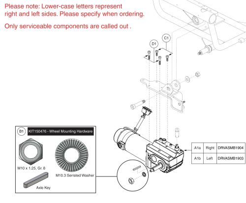 Drive Motor Assembly parts diagram