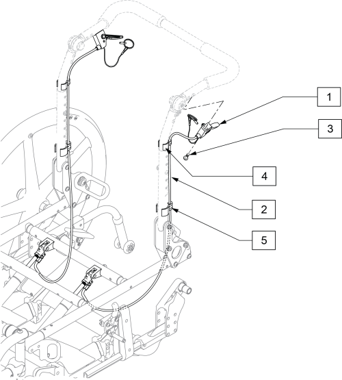 Tilt Handle & Cable For Height Adjustable Backrest parts diagram