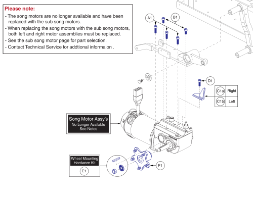 Song Motor Assy, J4 parts diagram