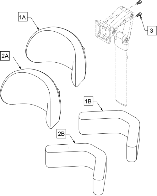Ergo Multi Position Headrest parts diagram