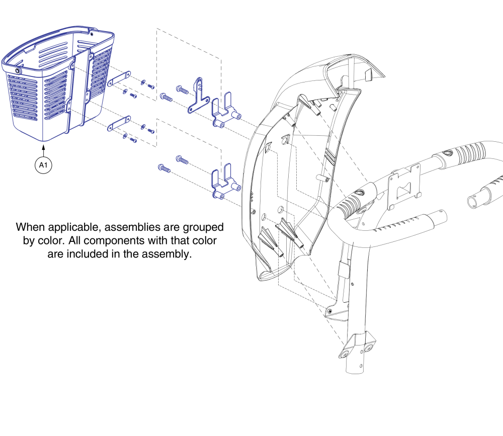 Front Basket  W/ Lock Assy, Victory 9.2, 10.2 parts diagram