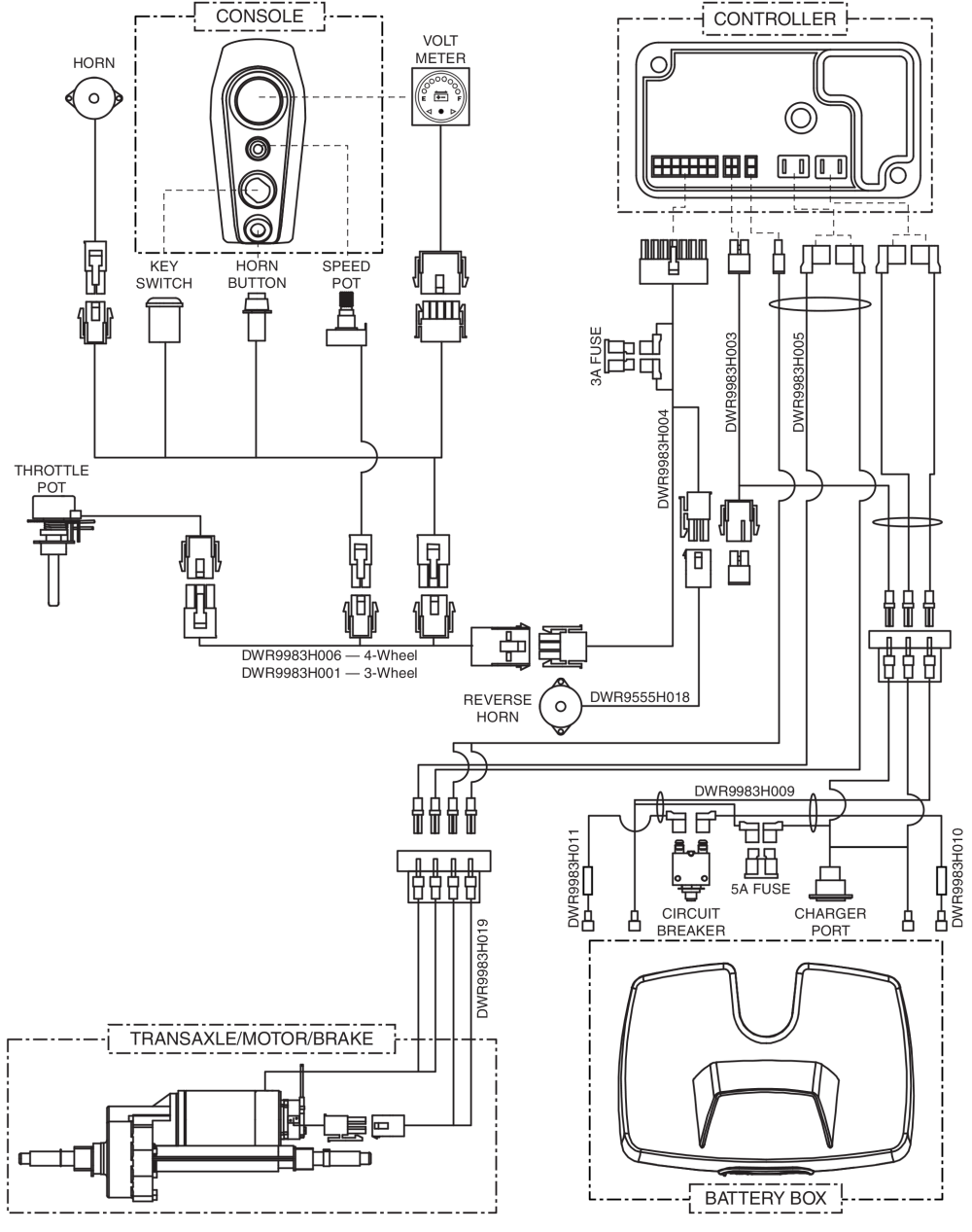 Electrical System Diagram, S Drive Electronics, Gogo Elite Traveller Plus parts diagram