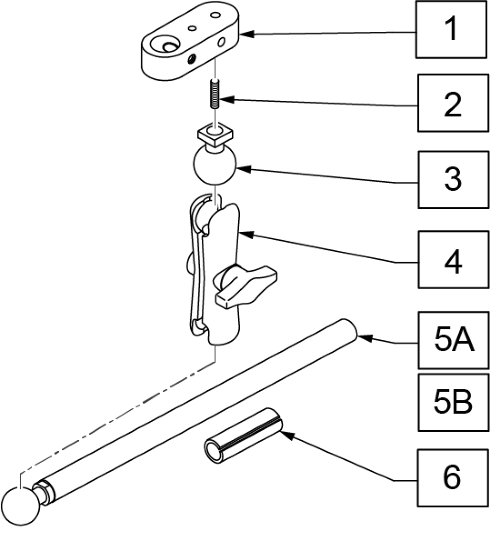 Microseries Joysticks Armrest Mounting Hardware parts diagram