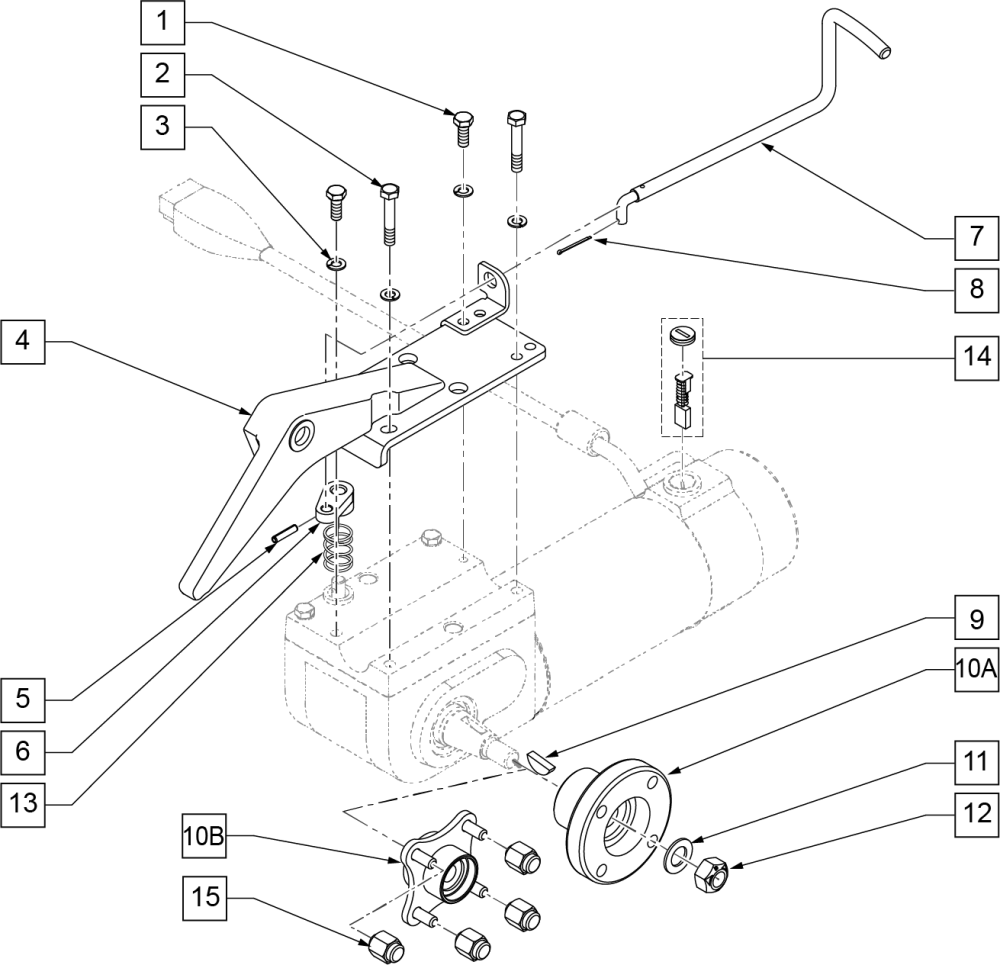 Pulse - Motor Assembly Before S/n Pls-101619 parts diagram