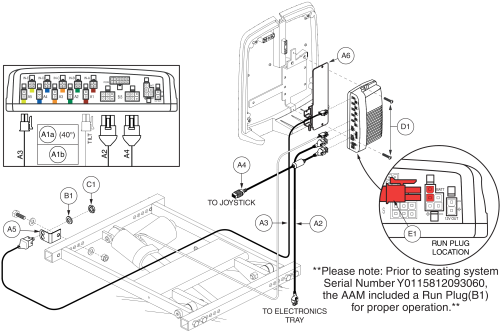 Q-logic(aam) Tilt Thru Joystick W/ Afp Electronics, Bariatric Tilt parts diagram