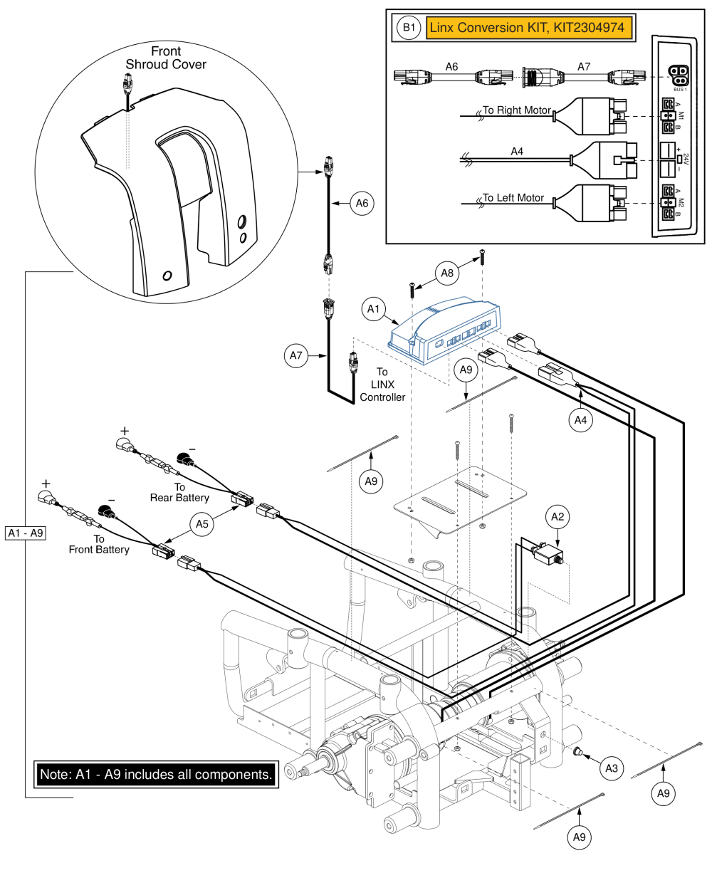 Linx Electronics Assy, 614 parts diagram