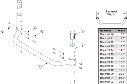 Rogue Alx Adjustable Height Backrest With Adjustable Height Rigidizer Bar (formerly Tsunami) parts diagram