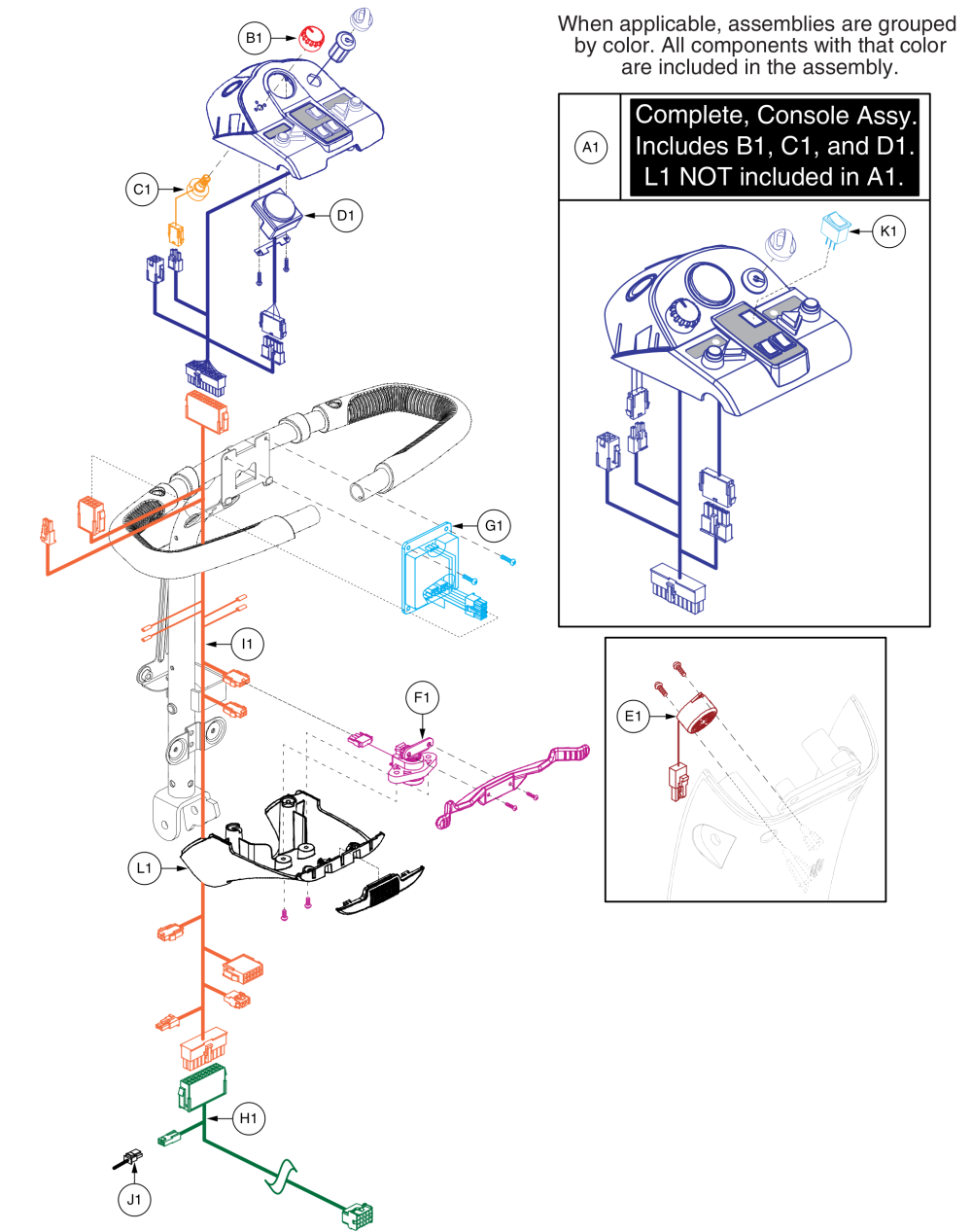 Models Ending In 1004 Or Subsequent (3-wire Cts Throttle) parts diagram