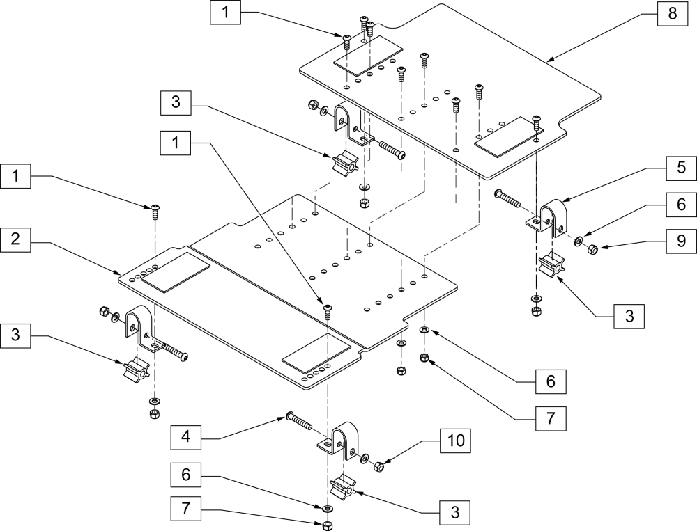 Drop Seat Pan (s/n Prefix Cgt) parts diagram