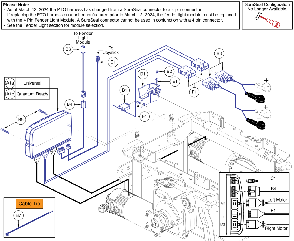 Q-logic 2 Electronics, Switch Operated Lights (sureseal Module), Non-power Positioning/quantum Ready, Q6 Edge 2.0 parts diagram