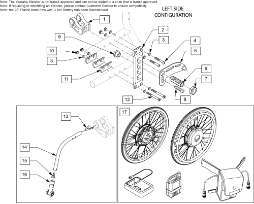 Gen 2 Xtender Axle Plate & Retro Kit Q2xl parts diagram