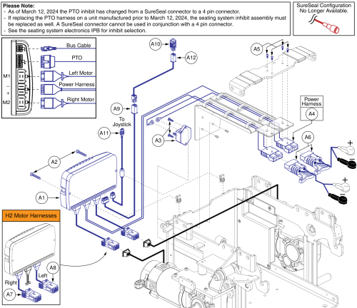 Ne+ Electronics, H2 Motors, Tilt Thru Toggle, Q6 Edge Z parts diagram