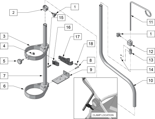 O2 Holder And Iv Assembly parts diagram