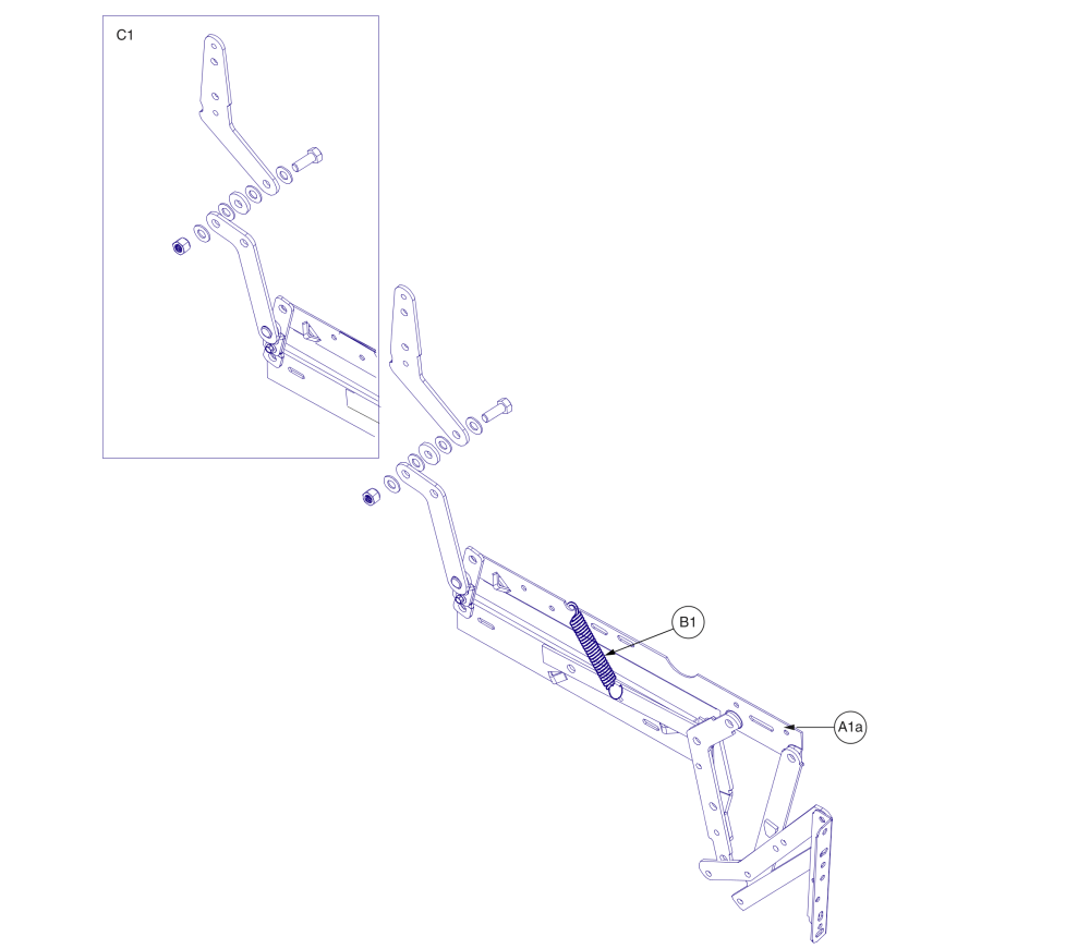 Scissor Mechanism, Pair, Infinite Position parts diagram