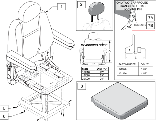 Captains Seat Assembly - Wc19 Transit parts diagram