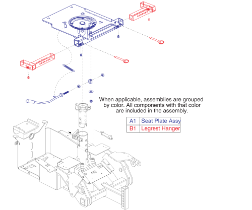 Seat Frame Assy - Clover Leaf parts diagram