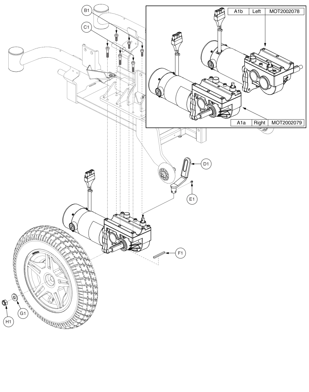 Linx Drive Motor Assy parts diagram