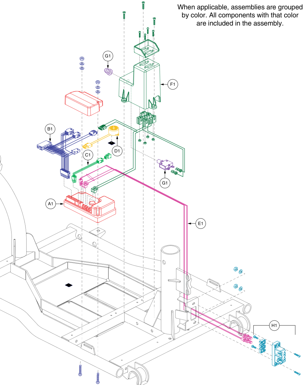 S-drive Controller, For Models Ending In 1022 & 1023 parts diagram