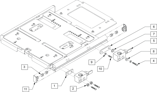 Sedeo Dual Post Armrest Recievers parts diagram