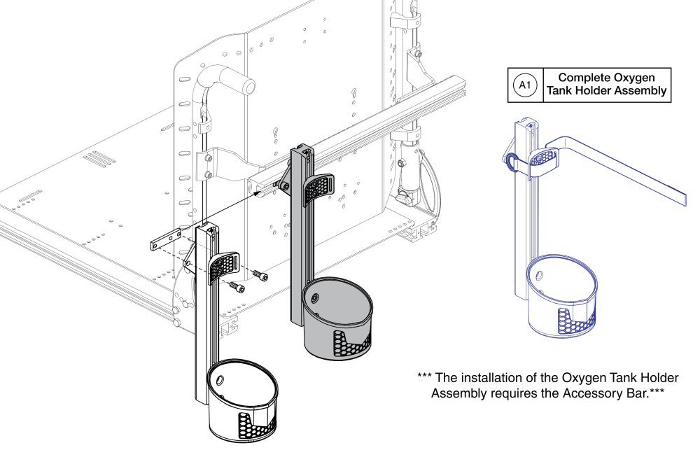 Oxygen Tank Holder - Synergy Seat, Tb3 Style parts diagram